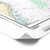 Narragansett Bay Nautical Chart 13221 Poster (Ecke)