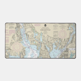 Narragansett Bay Nautical Chart 13221 Schreibtischunterlage