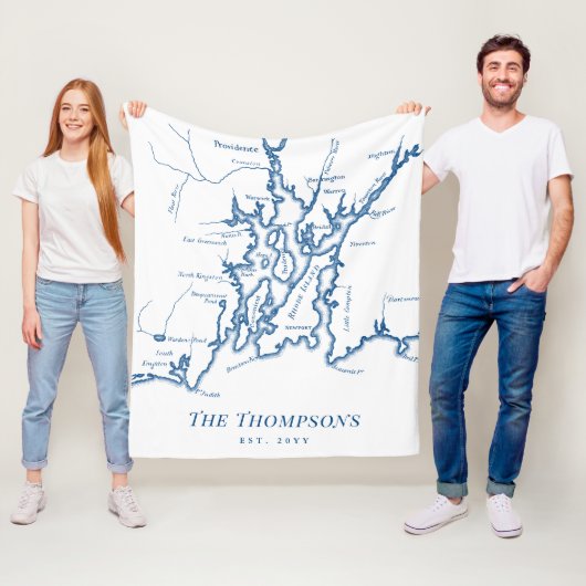 Narragansett Bay Newport Family Wedding Gift Flee Fleecedecke (Beispiel)