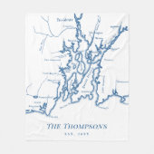 Narragansett Bay Newport Family Wedding Gift Flee Fleecedecke (Vorderseite)