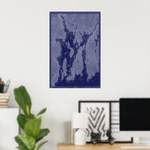 Narragansett Bay Newport Karte Schöne Landkarte Ku Poster (Heimbüro)