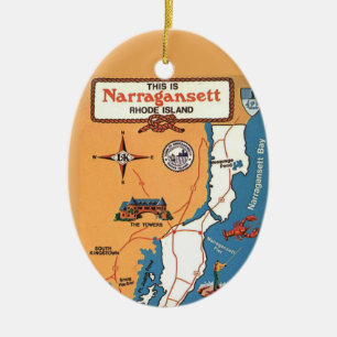 Narragansett Rhode Island  Keramik Ornament