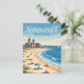 Narragansett, Rhode Island Postkarte (Stehend Vorderseite)