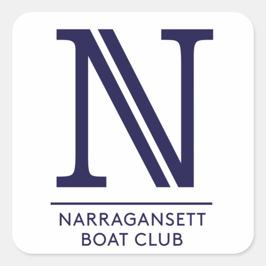 Narragansett Schiff Club Quadratischer Aufkleber (Vorderseite)