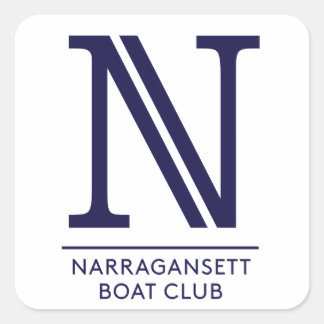 Narragansett Schiff Club Quadratischer Aufkleber