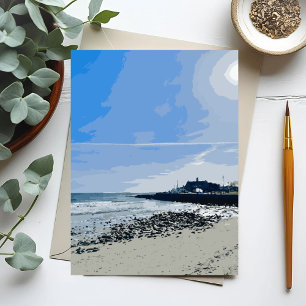 Narragansett Town Beach Rhode Island Malerei Postkarte