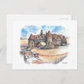 Narragansetts Türme, Coast Guard House Pen und Tin Postkarte (Vorne/Hinten)