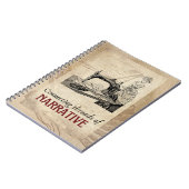 Narrativ für Vintage Nähmaschine Notizblock (Linke Seite)