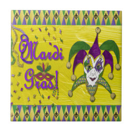 Narrenmaske Mardi Gras Harlekin Fliese