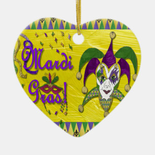 Narrenmaske Mardi Gras Harlekin Keramikornament