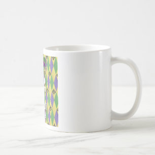 Narrensmaske Bleib ruhig und Mardi Gras Kaffeetasse