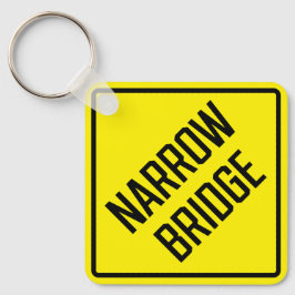 Narrow Bridge Metal Square Schlüsselanhänger