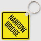 Narrow Bridge Metal Square Schlüsselanhänger (Rückseite)