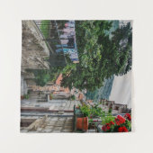 Narrow stone street in Dubrovnik Wandteppich (Vorderseite (Horizontal))