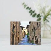 Narrow Street of Orvieto Painting, Italien Postkarte (Stehend Vorderseite)