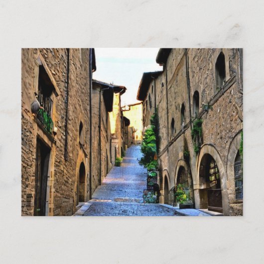 Narrow Street of Orvieto Painting, Italien Postkarte (Vorderseite)