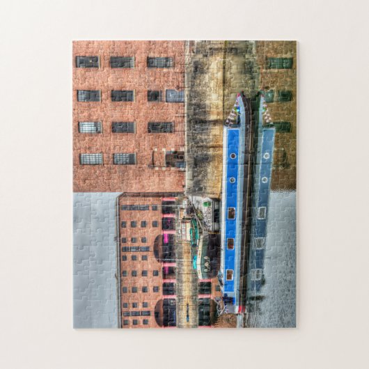 Narrowboat Albert Dock Liverpool Puzzle (Vertikal)