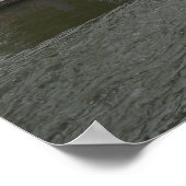 Narrowboat an der Themse bei Schleuse Chertsey Poster (Ecke)