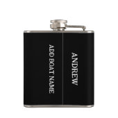 Narrowboat Canal Boat Drinking Quote Flachmann (Rückseite)