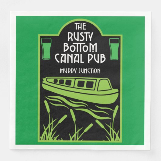 Narrowboat Canal Pubs Serviette (Vorderseite)