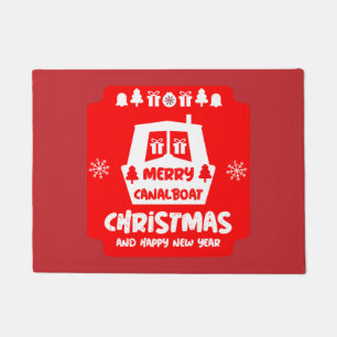 Narrowboat Canal Weihnachten Weihnachten Weihnacht Fußmatte