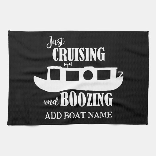 Narrowboat Funny Drinking Quote Galley Geschirrtuch (Horizontal)