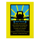 Narrowboat Funny Rules Poster (Vorderseite)