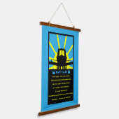 Narrowboat Funny Rules Wandteppich Mit Holzrahmen (Gewinkelt)