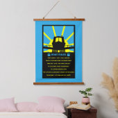 Narrowboat Funny Rules Wandteppich Mit Holzrahmen (Schlafzimmer)