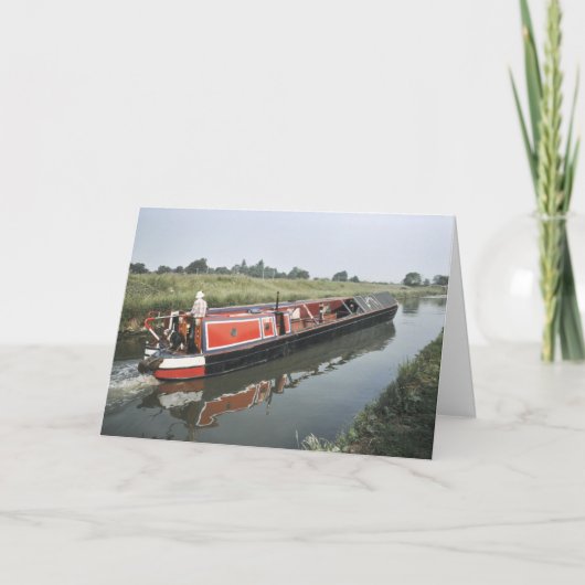 Narrowboat-Geburtstagskarte Karte (Vorderseite)
