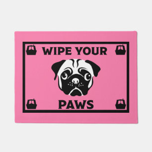 Narrowboat Kanalboat Mops Dog Dog Mat Fußmatte