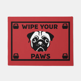 Narrowboat Kanalboat Mops Dog Dog Mat Fußmatte