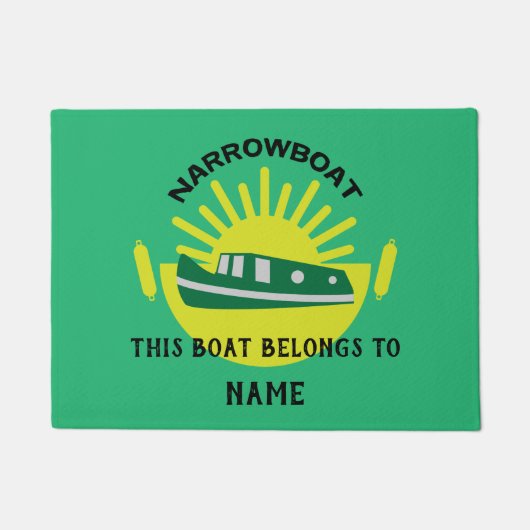 Narrowboat Kanalboot Leben Fußmatte (Vorderseite)