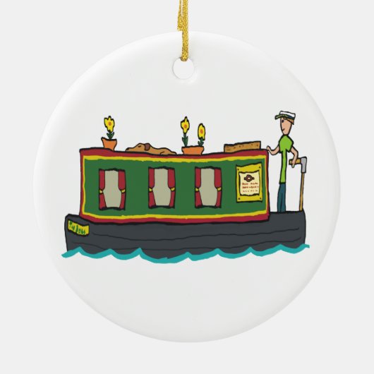 Narrowboat Keramik Ornament (Hinten)
