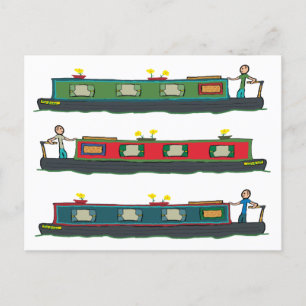 Narrowboat Postkarte