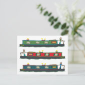 Narrowboat Postkarte (Stehend Vorderseite)