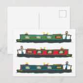 Narrowboat Postkarte (Vorne/Hinten)