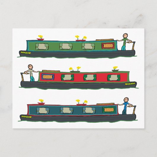 Narrowboat Postkarte (Vorderseite)