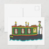 Narrowboat Postkarte (Vorne/Hinten)
