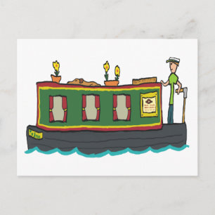 Narrowboat Postkarte