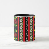Narrowboat Red Yellow Roses Floral Patterned Tasse (Zentrum)