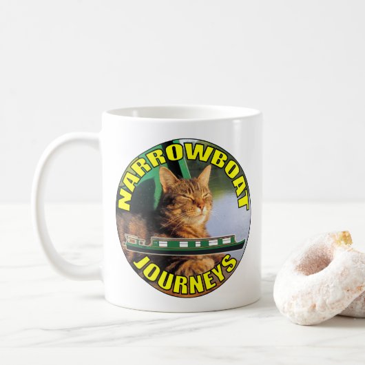 Narrowboat reist Becher Kaffeetasse (Mit Donut)