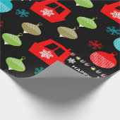 Narrowboat Weihnachtsfeiertag Geschenkpapier (Ecke)