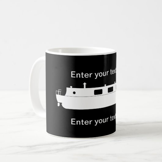Narrowboat (weiß) kaffeetasse (Vorderseite Links)
