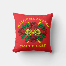 Narrowboat Welcome Aboard Custom Boat Name Kissen