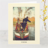 Narrowboat-Wicklung Karte (Gelbe Blume)