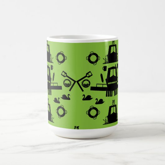 Narrowboat - Zubehör - Kanalboot Geschenke Türe Kaffeetasse (Mittel)