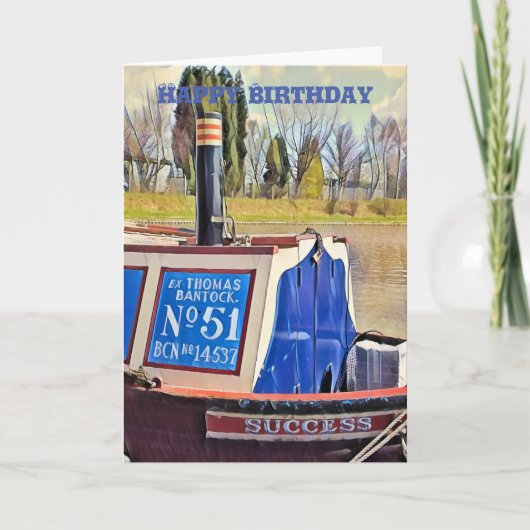 NARROWBOATS BIRTHDAY CARD DANKESKARTE (Vorderseite)