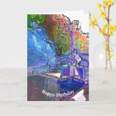 NARROWBOATS KARTE (Gelbe Blume)