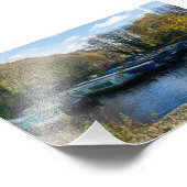 Narrowboats Moored at Salterhebble Basin Fotodruck (Ecke)